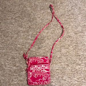 Vera Bradley pink and white crossbody